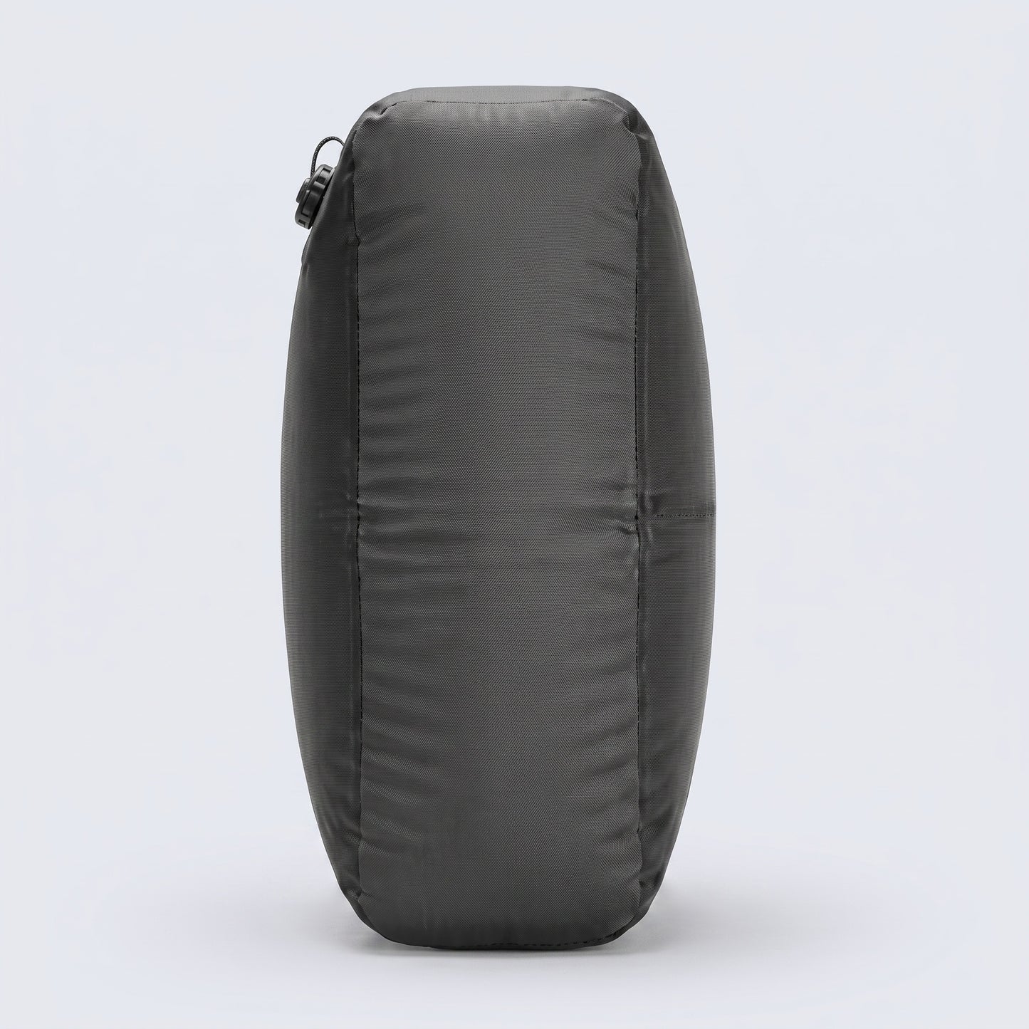 Side profile of the WayHome compression bag, packed and sealed